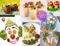 Niños, verduras y frutas